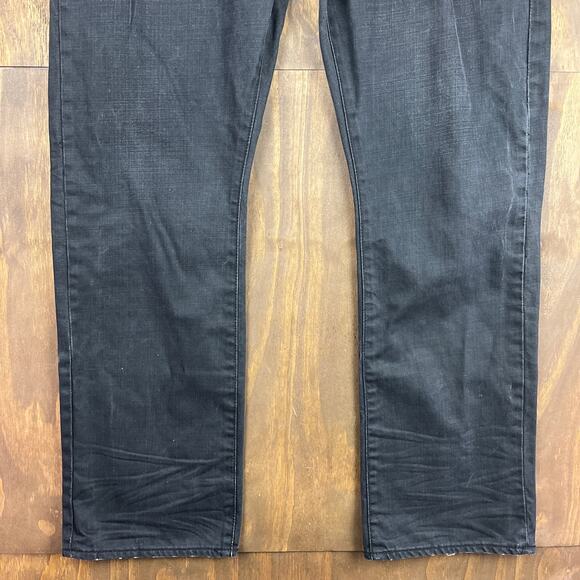 Vintage Projek Raw Mens Jeans Black Baggy Distressed Slim Fit Straight Leg 38x31 - Picture 3 of 12